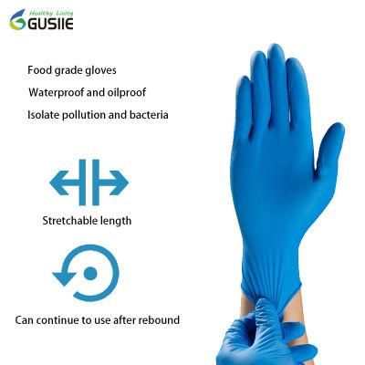 High Quality Wholesale Disposable Examation Medical White/ Blue/Black Nitrile Gloves