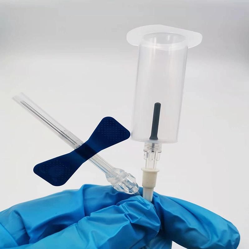 Disposable Medical Sterile Butterfly Holder Safety Needle Vacuum Blood Collection Set with Wing