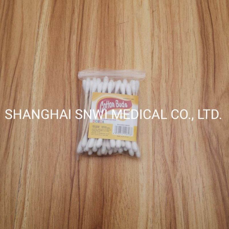 CE&ISO Certification Disposable Medical Sterile Swab Stick Nasal, Sterile Wooden Plastic Cotton Swab Stick for Hospital Use