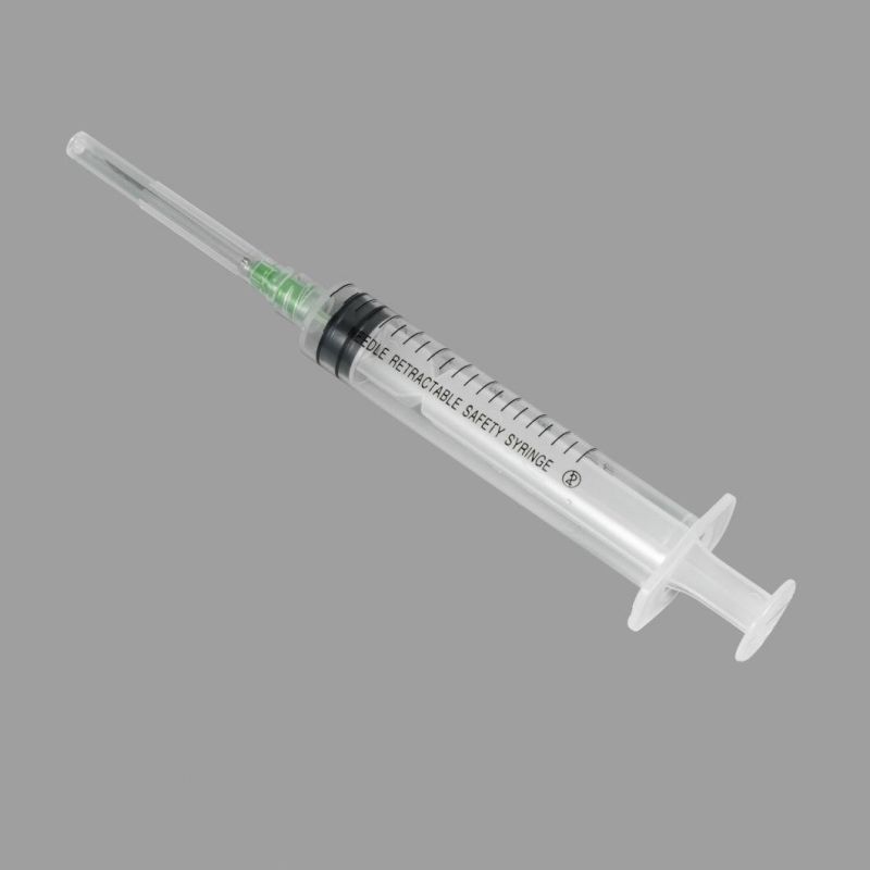 Manual Retractable Safety Syringe 1/3/5/10ml with CE/FDA Certificate