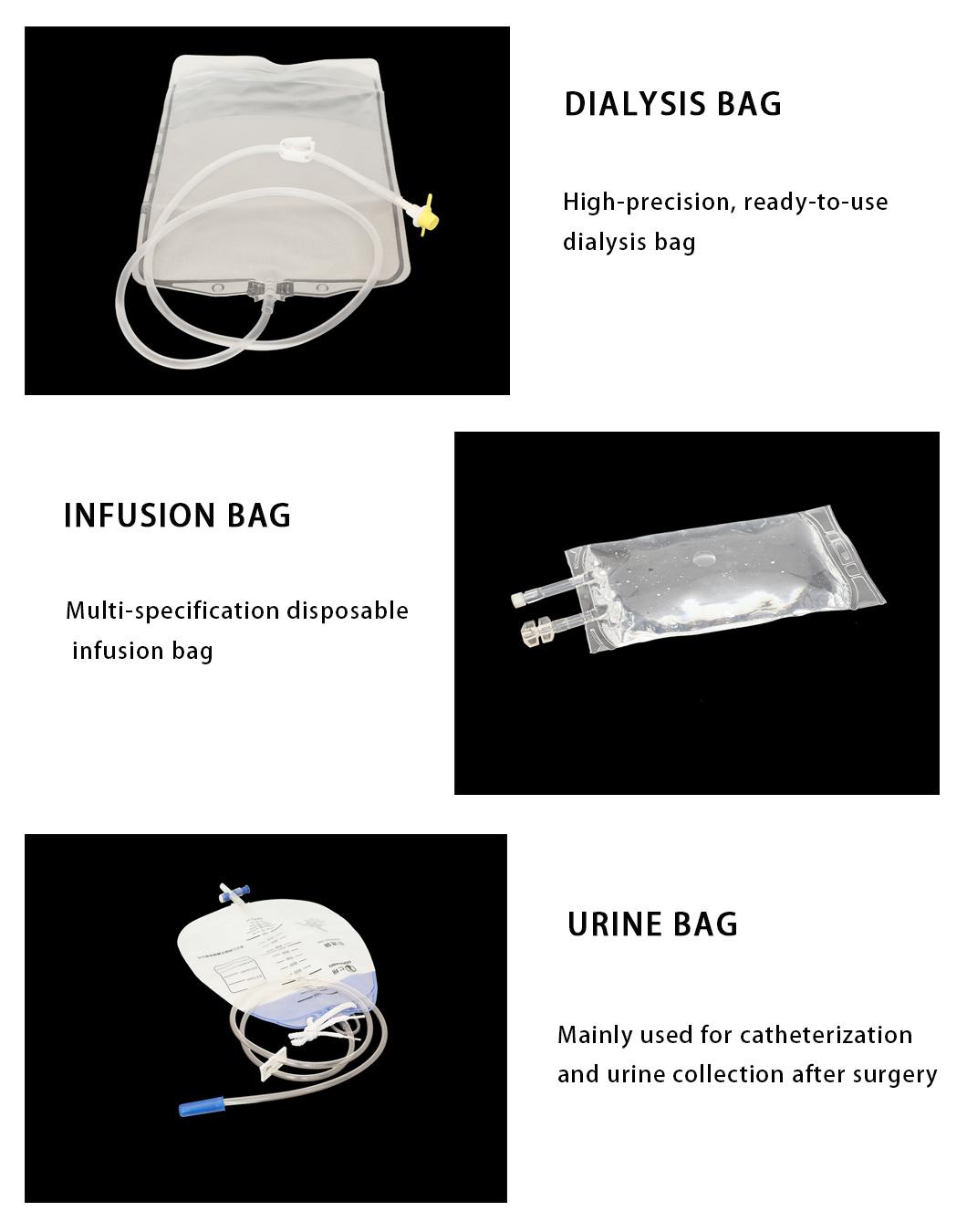 Hot Sale PVC Medical Consumables 50-3000 Two-Port PVC Infusion Bag