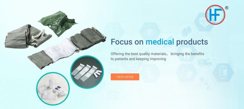 Mdr CE Approved Manufacturer Direct Sale Anti-Allergy Ready-for-Use Green Military Emergency Bandage