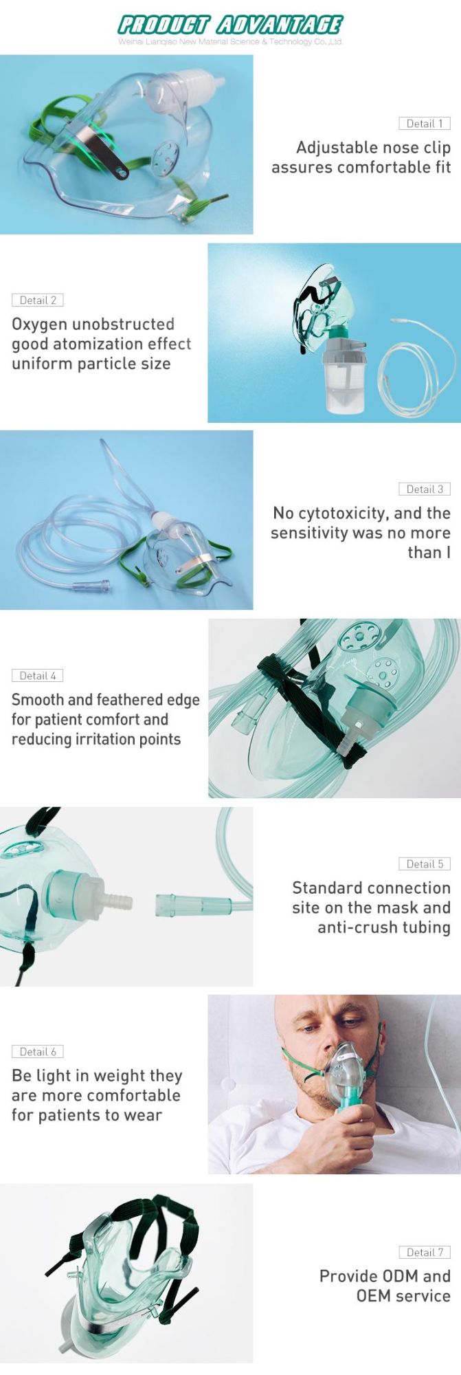 CE ISO Medical Grade PVC Simple Disposable Medical Oxygen Mask