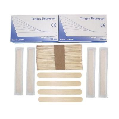 Jr647 Disposable Medical Wooden Tongue Depressor, Sterile or Non-Sterile