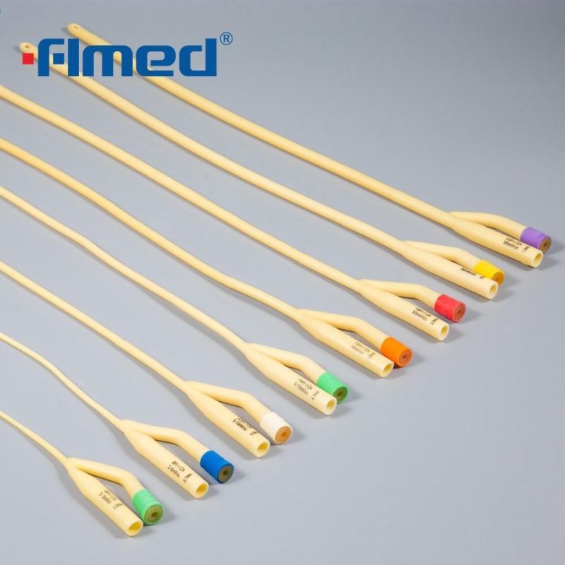 2-Way Foley Catheter 100% Silicone Latex Foley Catheter with Silicone Coated Urinary Catheter