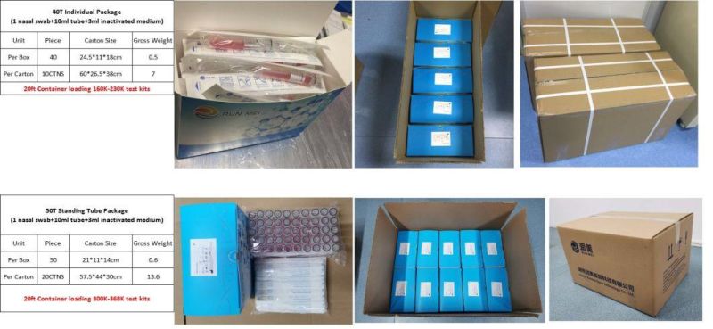 Viral Transport Media Tube with Specimen Collection Nasal Swab and Oral Swab