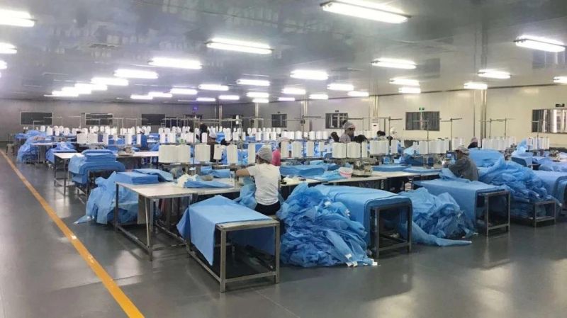 Hospital Disposable Gowns Non Woven Fabric for Disposable Surgical Gown