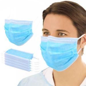 3 Ply Ear-Loop Type Blue Disposable Antivirus Face Mask Protective for Wholesale Manufacture Factory Direct Sales