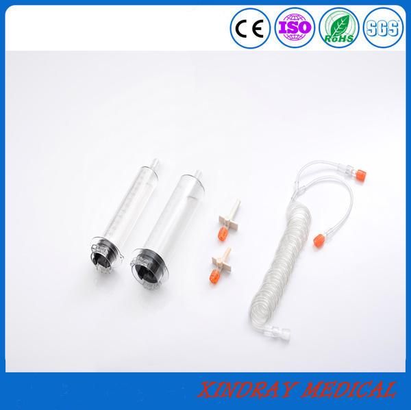 Factory Price Hospital Medical Disposable Product for CT/Dsa/MRI Compatible to Medrad, Ezem, Lf, Metro Brand Angiographic High Pressure Medical CT Syringe