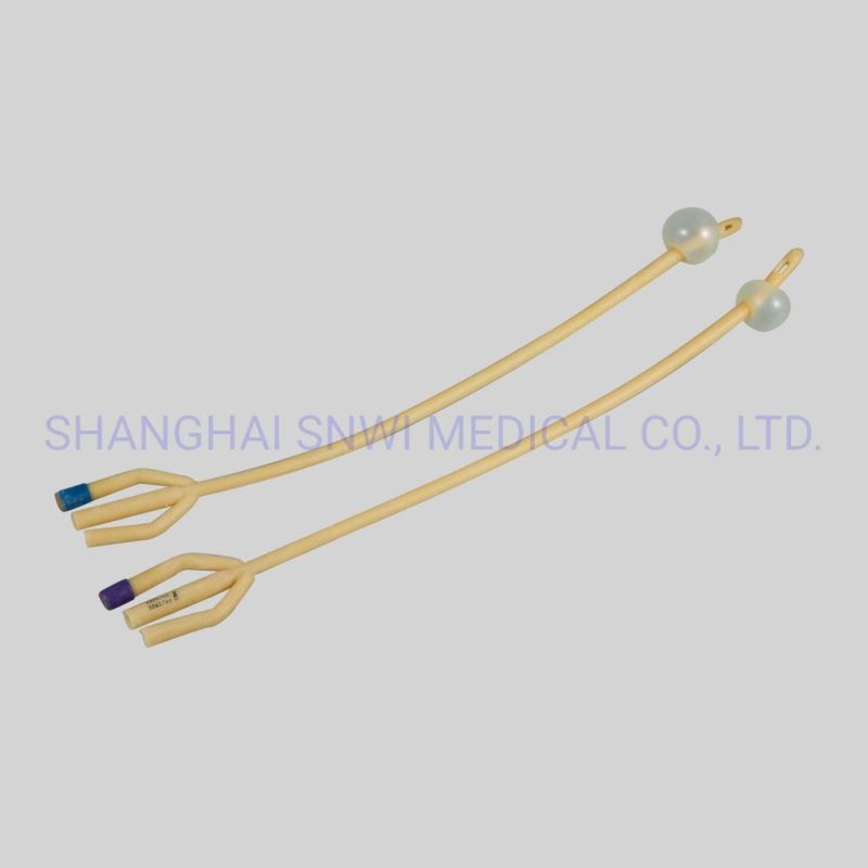 Disposable Latex Foley Balloon Catheter Two Way or Three Way with CE Certificate