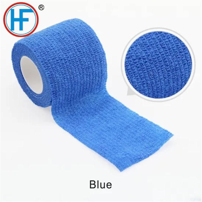 Mdr CE Approved Non Woven Elastic Cohesive Bandage Huamn or Animals Use Printed Custom Self-Adhesive Bandage