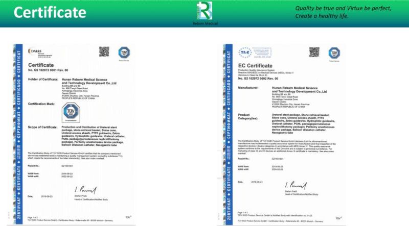 Ce Certificated Reborn Ureter Dilation Ureteral Catheter