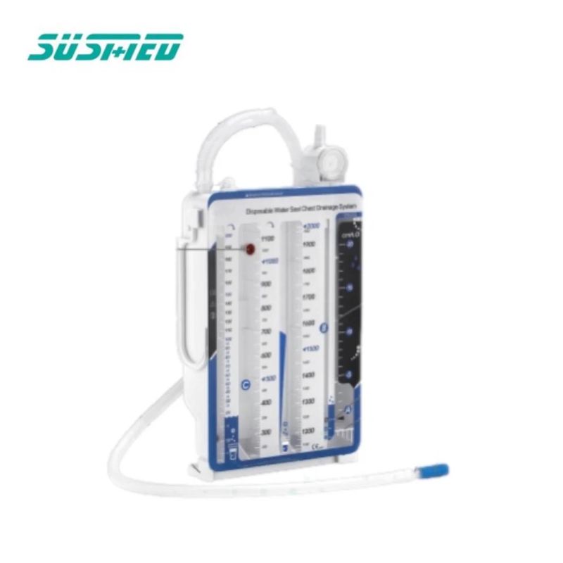 Nice Price Disposable Chest Drainage Bottle- Water Sealed Single Chamber/Twin-Chamber/Triple-Chamber