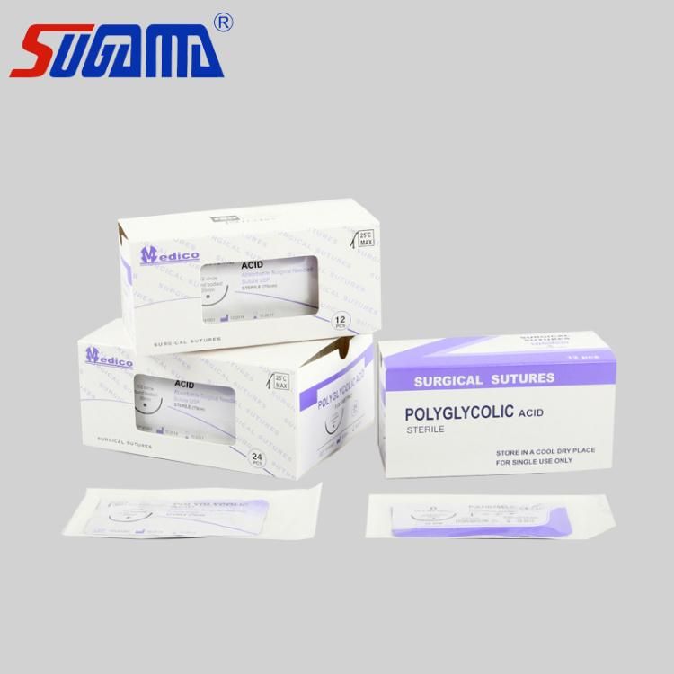 Disposable Surgical Suture Catgut PGA Pgla Silk Nylon Polyester Polypropylene Absorbable and Nonabsorbable Medical Suture