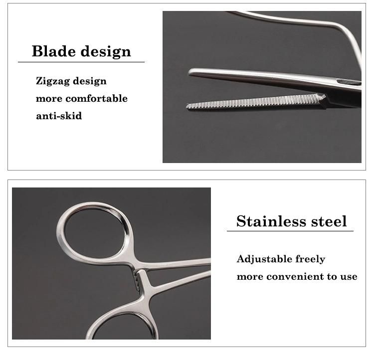 Stainless Steel Elbow Ligation Forceps Surgical Scissors Ligation Fixture Clamp