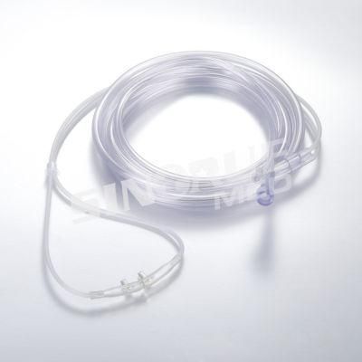 Disposable Nasal Oxygen Cannula Medical PVC O2+CO2 Nasal Oxygen Tube