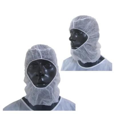 Disposable Hair Caps Hood Astronaut Cap Nonwoven Material, with Face Mask