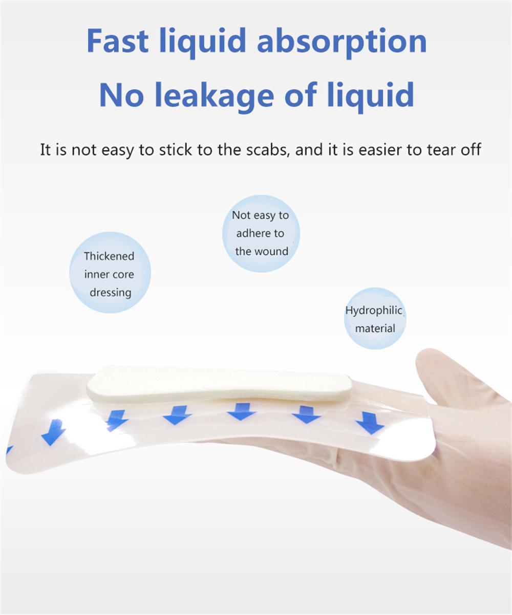 Silicone Gel Foam Dressing Mild Wound No Pain Bedsores Sponge Suction Liquid Sticky Wound Bedsore Fast