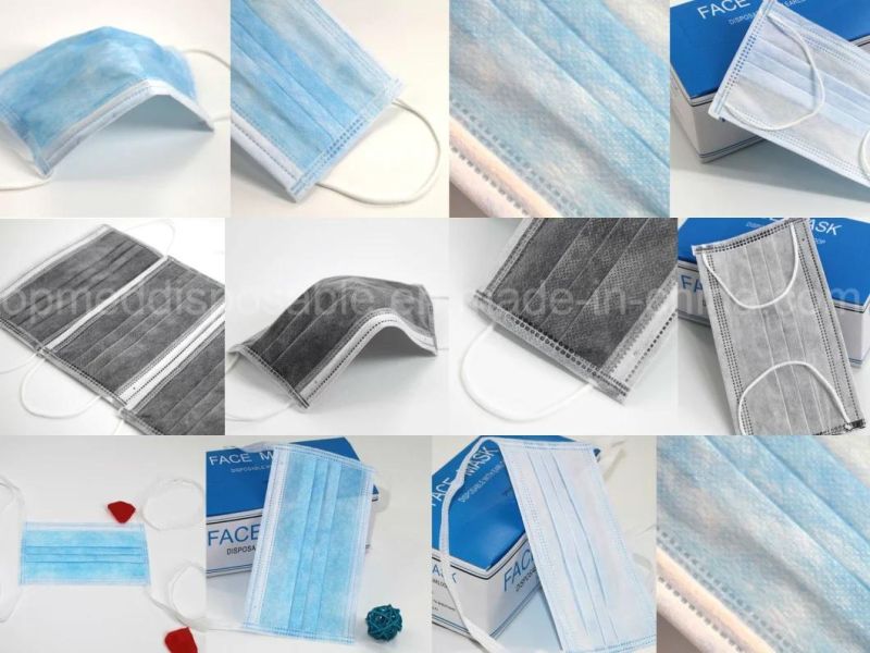 CE/ISO13485 Certificated Nonwoven Disposable 3ply Earloop Medical Face Mask