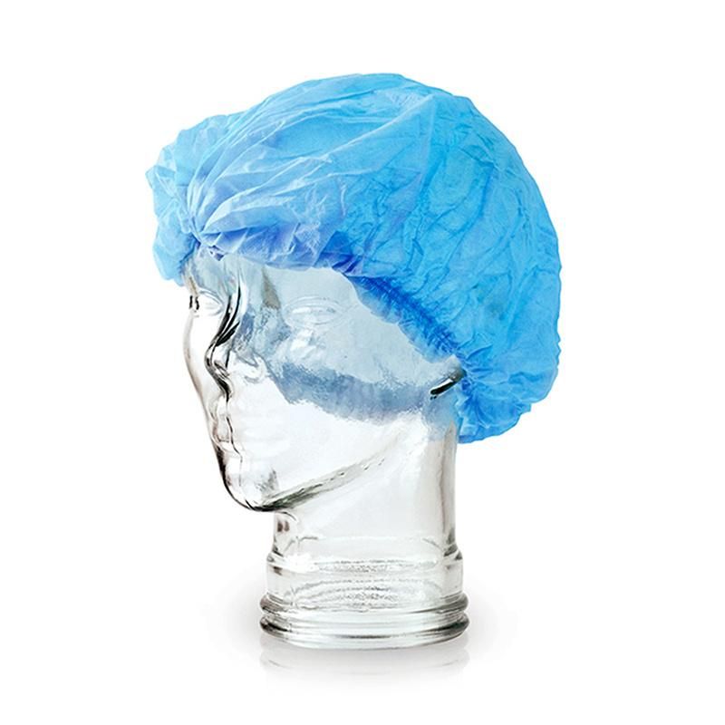 PP Non Woven Head Cap Bouffant Cap Hair Net Surgical Doctor Hat Round Mob Cap