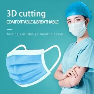 China Manufacturer Type Iir Disposable 3ply Medical Mask Waterproof 3 Ply Surgical Face Mask