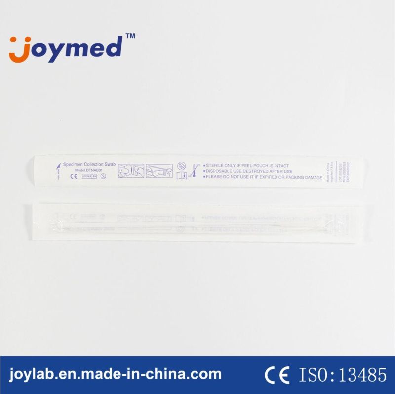 Ce Approved Fa Nasopharyngeal Sterile Specimen Collection Nylon Flocked Nasal Swab