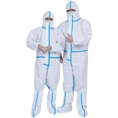 Non-Sterile Non-Woven Coverall Disposable Cleanroom Workwear Protective Coverall