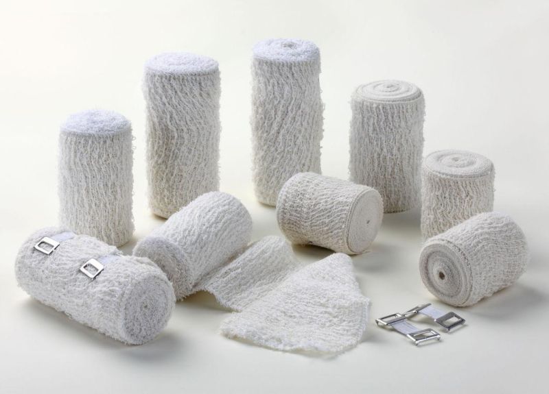 Elastic Bandage Cotton Bleached Elastic Crepe Bandage with Ce/ISO/FDA