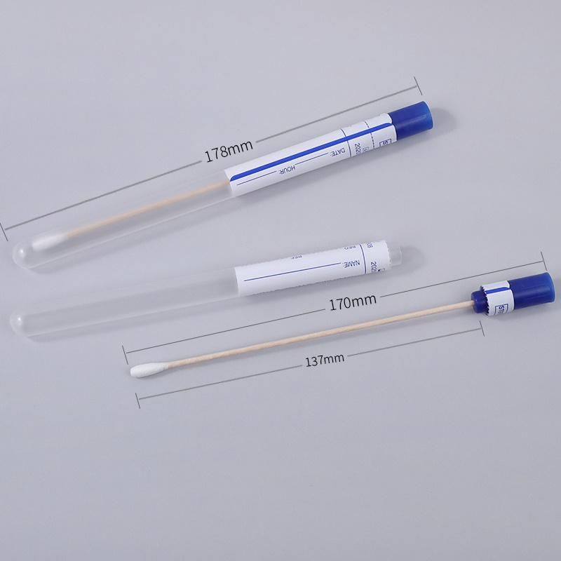 Wooden Sticks Sample Transport Swabs with Tube