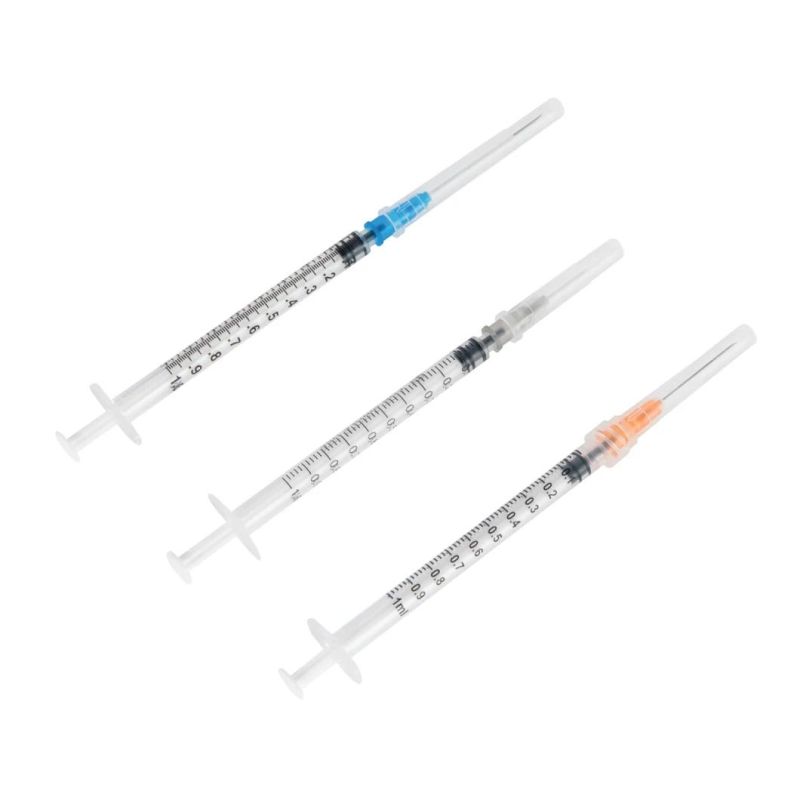 Top Quality 23G 25g Needle Mounted Lds 1ml Vaccine Syringe