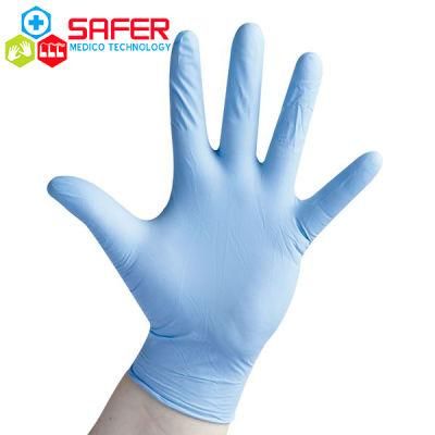 3.5g Sky Blue Non Medical Grade Disposable Nitrile Glove for Food Handling