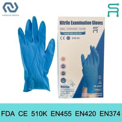 Disposable Nitrile Gloves Powder Free FDA CE Food Grade Nitrile Gloves