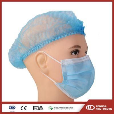 3 Ply Non-Woven Fabric Disposable Flat Elastic Medical Face Mask