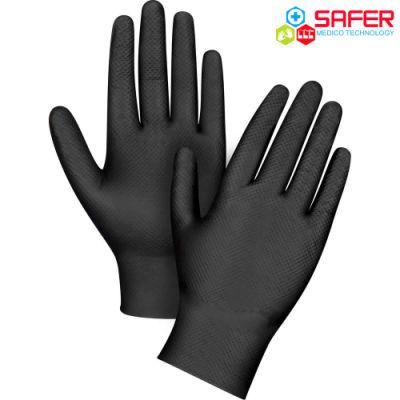 Medical Disposable Examination Nitrile Examination Gloves Black Color