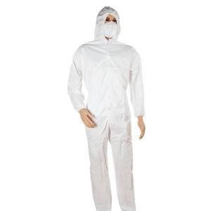 White Protective Coverall Gown PP PE SMS Isolation Gown