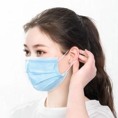 Disposable Medical Surgical Marks 3 Ply Face Mask Earloop Blue Non Woven Masker