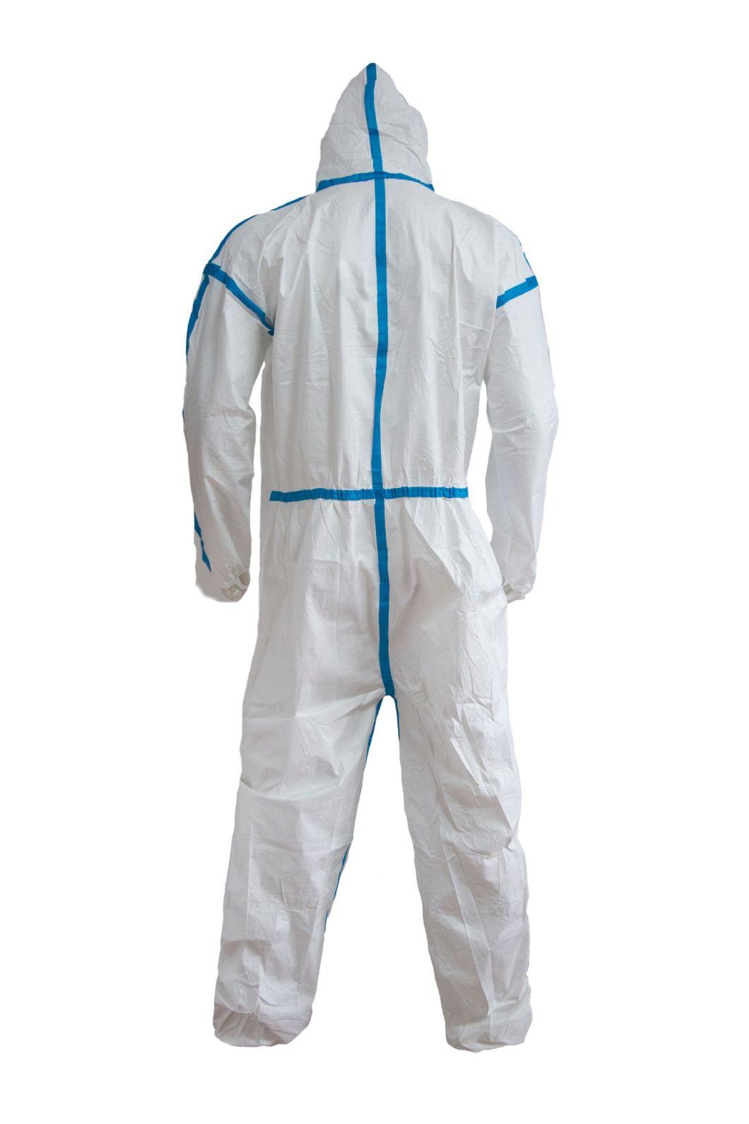 Manufacturer Wholesale Disposable Coverall Microporous PPE Suits with Hood