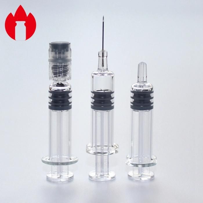 1ml 2.25ml 3ml 5ml Disposable Injection Medical Glass Prefilled Syringe