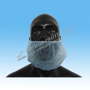 Food Industry Disposable Nylon Blue White Black Beard Cover