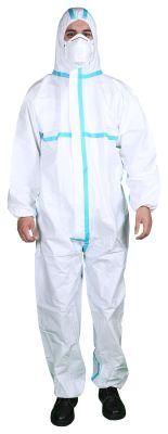 Type 4/5/6 with Blue Tapes Cat III Disposable Protective Coverall, Protective Coverall, Disposable Protective Coverall