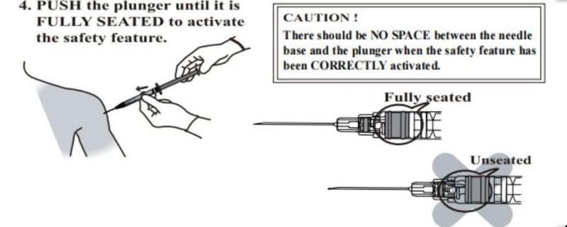 High Quality Retractable Safety Syringe/Disposable Syringe to Protect Nurse and Patients with FDA CE ISO 510K