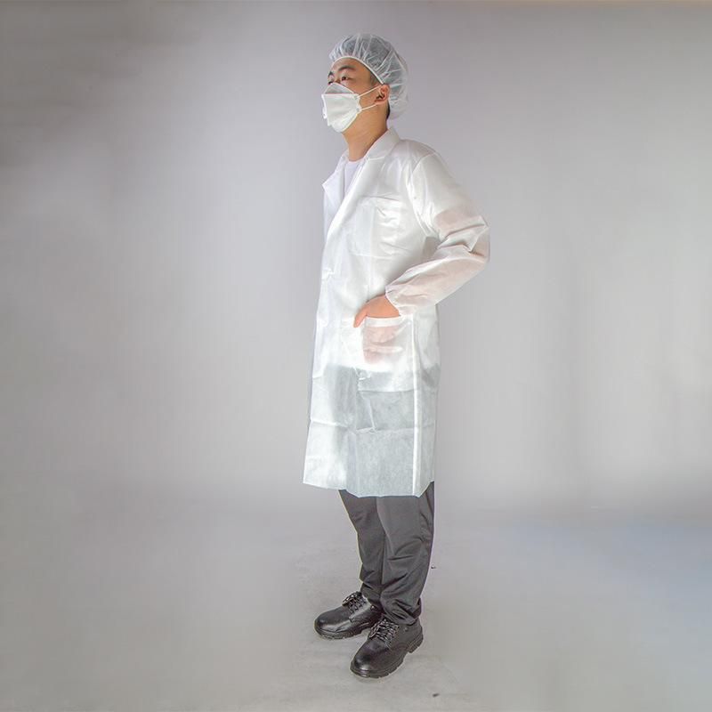 China Manufacture Non-Medical PP White Lab Wear Wholesale Uniform Lab Coat