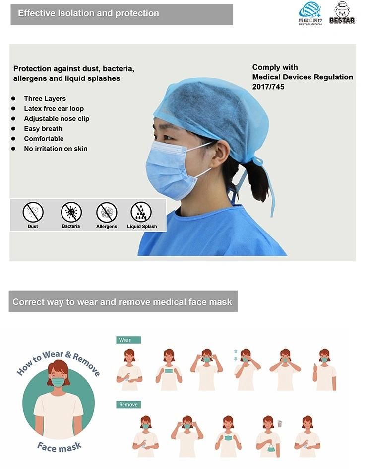 Type Iir Medical Face Mask with Earloop