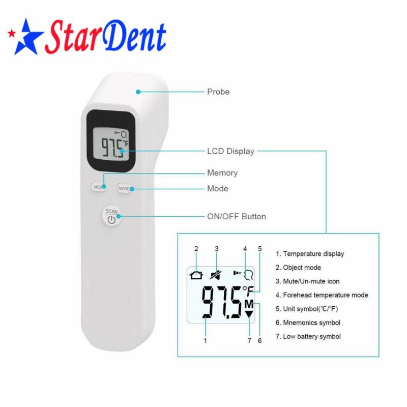 Body Temperature Instrument Adult Kids Forehead Non-Contact Body Digital Infrared Thermometer