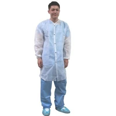 SMS Hospital Lab Coat with Cotton Knitted Cuff Coat