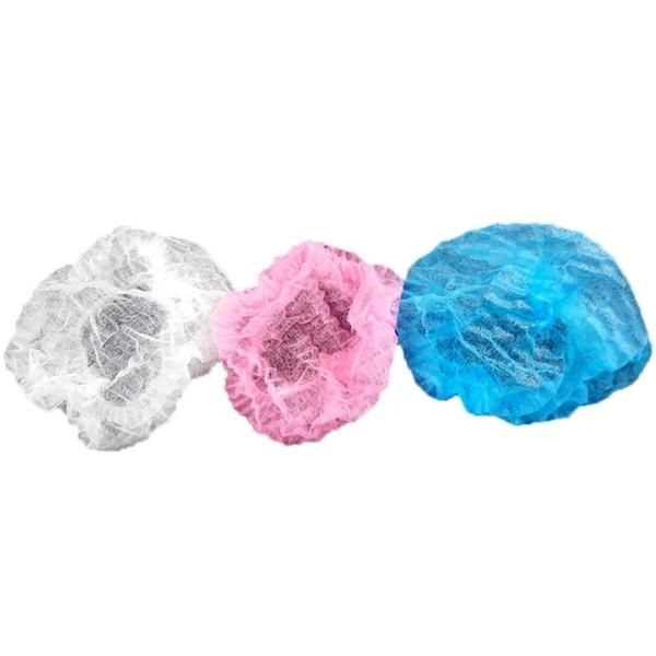 Cheap Hair Dust Net Caps Elastic Non-Woven Head Bouffant Caps