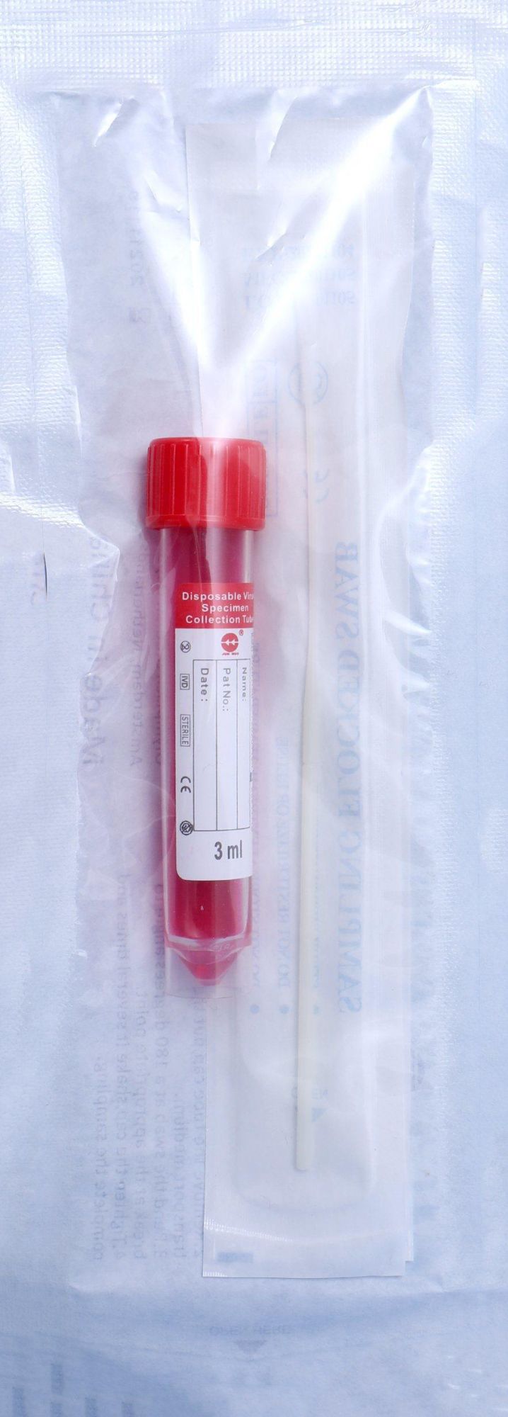 CE Sterilized Disposable Virus Specimen Collection Sampling Tube with Swab & Viral Transport Medium