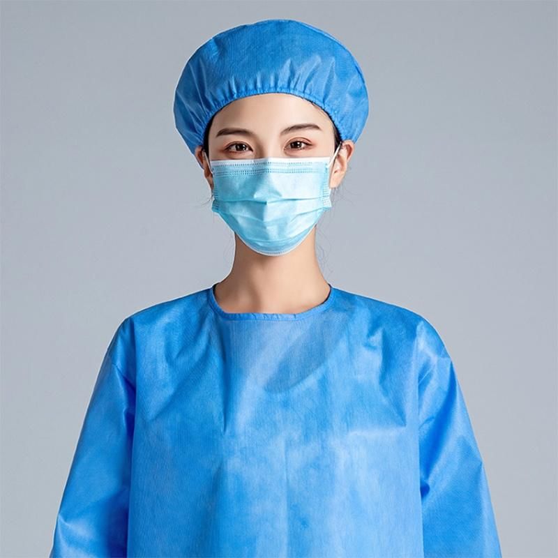 Disposable Isolation Gown Non Sterile with Knitted Cuffs Made in China Protective Clothes