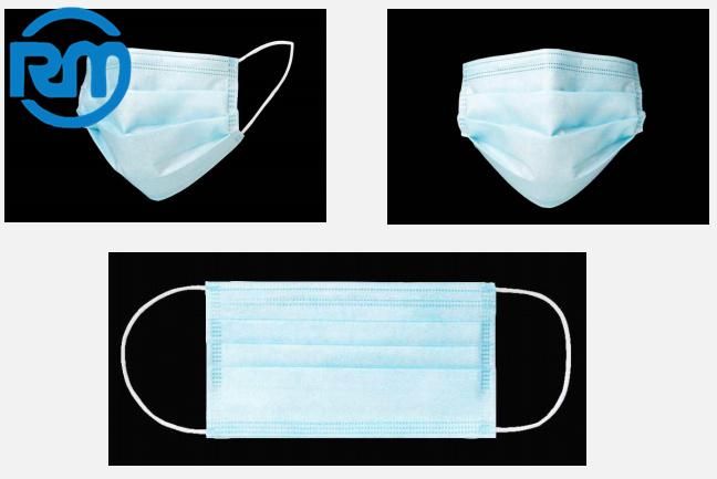 Factory Price Disposable Face Mask 3 Plys Non Woven ISO Certificate More Than 98.7%   Mask Sultability Hygroscopic