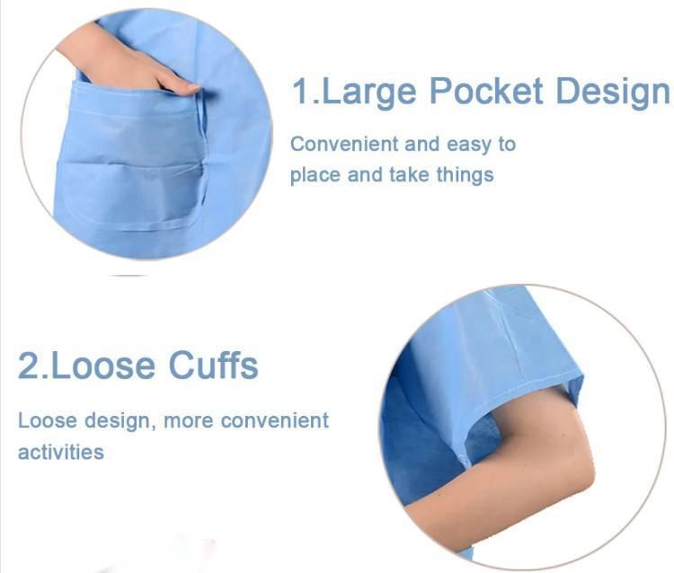 Other Medical Consumables Disposable Hospital Uniform SMS SBPP Scrub Suit Scrub Suit Sets Patient Robe